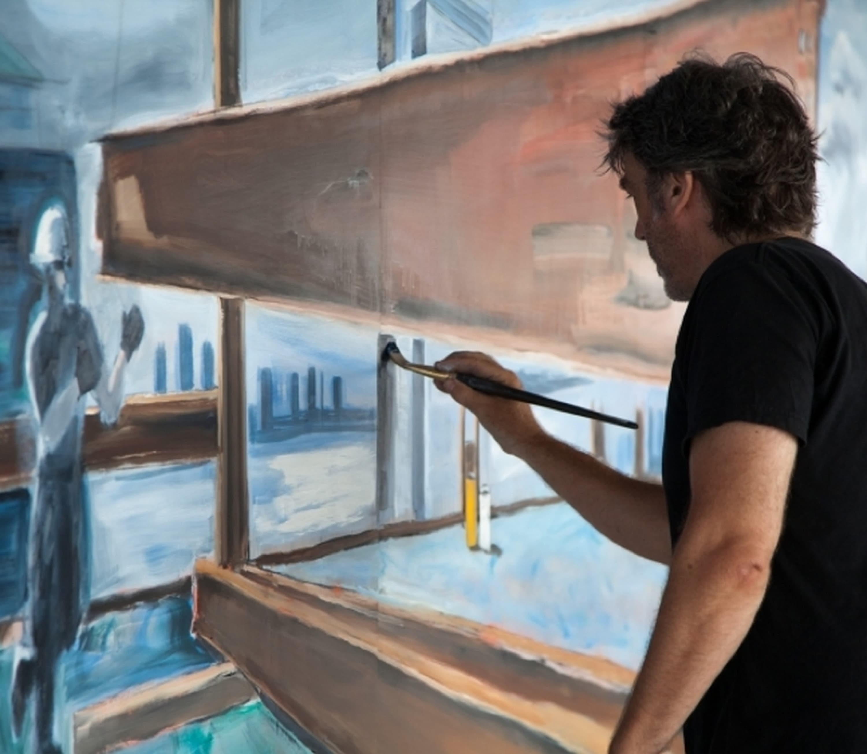 Marcus Robinson portrait at work in studio