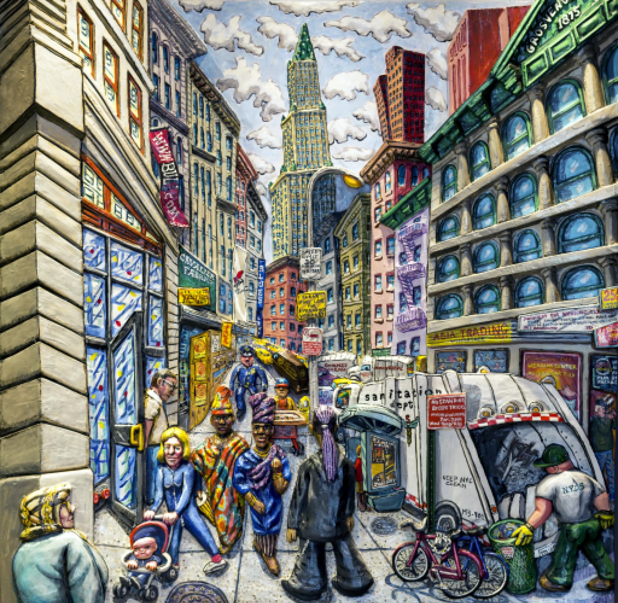 Red Grooms, 7 World Trade Center, 2001