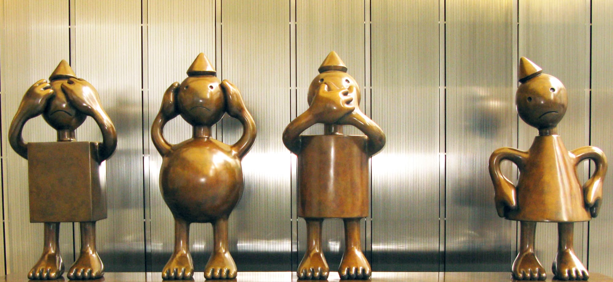 Tom Otterness, See No Evil, Hear No Evil, Speak No Evil, 2009